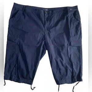 Chaps Mid Rise  navy capris sz 24 W